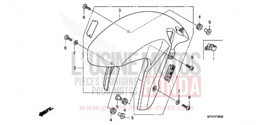 AILE AVANT CB1000R9 de 2009